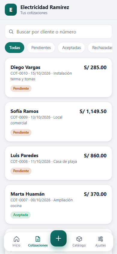 Captura 3 de Cotizador Pro